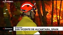 Calor extremo complica combate a incêndios na Península Ibérica