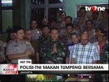Polres Jaksel dan TNI Makan Tumpeng Bersama Rayakan HUT ke-70 TNI