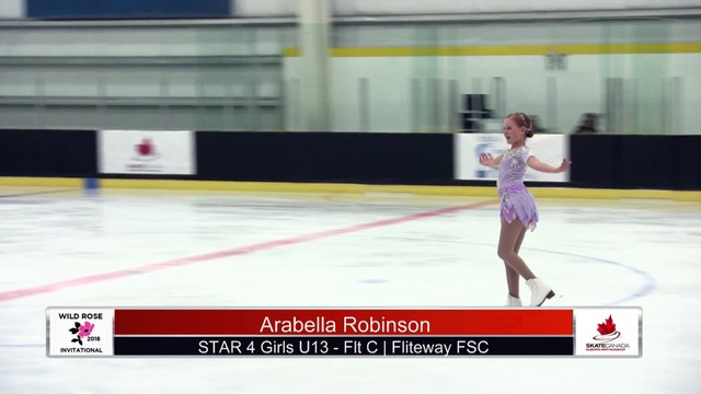 STAR 4 Girls U13 Flight C - Free Program - 2018 Wild Rose Invitational- Robinsons Arena