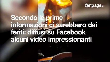 Télécharger la video: Esplosione a Bologna dopo incendio in autostrada A14 a Borgo Panigale: i video