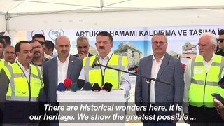 Turkey moves historic bath house to avoid looming flooding