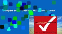 Complete acces  Checklist Manifesto Complete