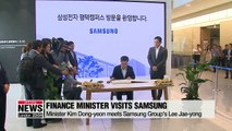 South Korea's finance minister visits Samsung Electronics