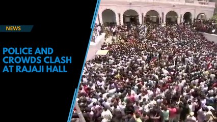 Police lathi charge as crowd gets unruly while paying homage to Karunanidhi