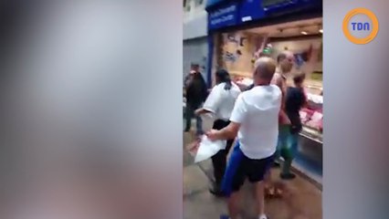 Un boucher très en colère contre des vegans !