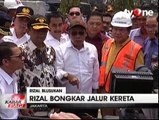 Rizal Ramli Bongkar Beton Penutup Jalur KA di Tanjung Priok