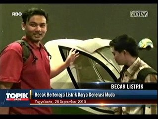Becak Bertenaga Listrik Karya Generasi Muda