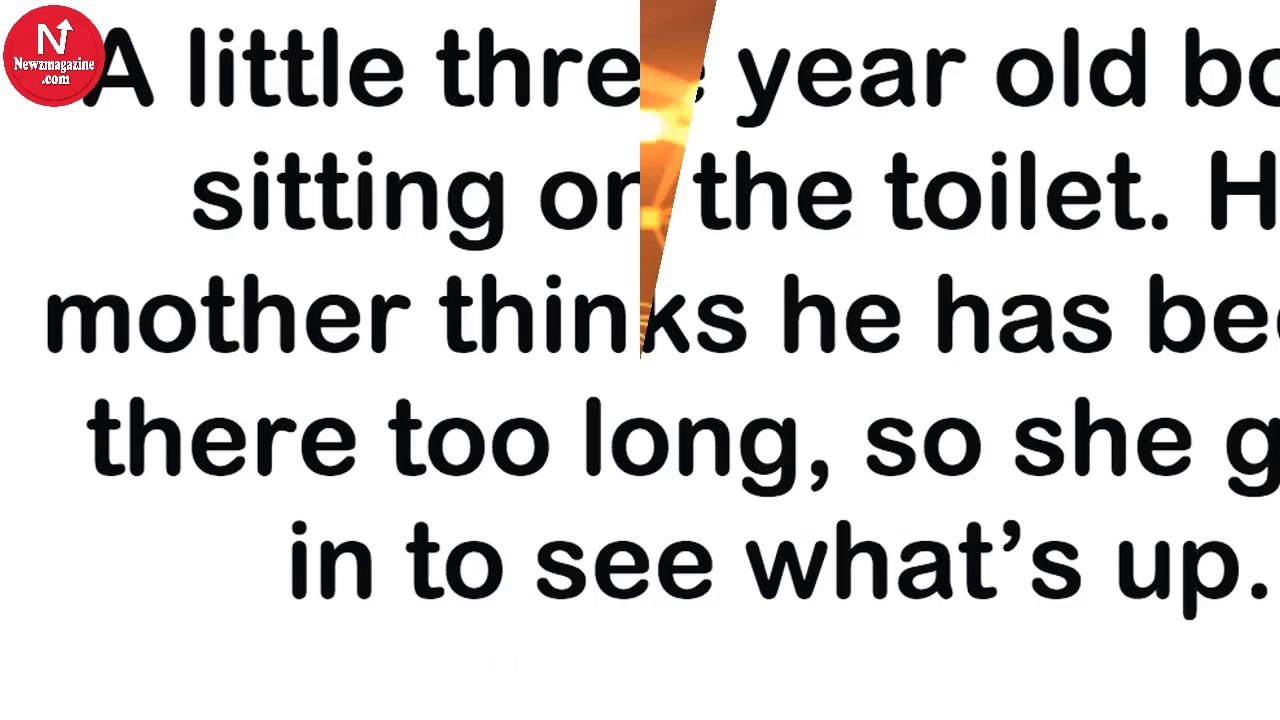 Mom Asks Her 3 Yr. Old Why He Took So Long In The Bathroom. His Answer Was Priceless
