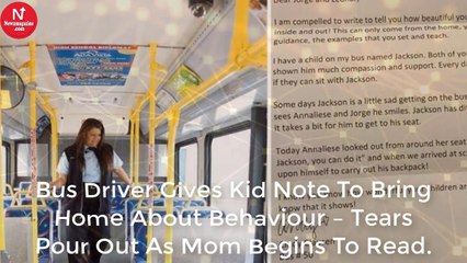Bus Driver Gives Kid Note To Bring Home About Behaviour – Tears Pour Out As Mom Begins To Read.