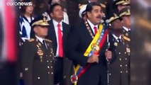 نجاة الرئيس الفنزويلي نيكولاس مادورو من محاولة اغتيال أثناء إلقائه خطاباً في حفل  عسكري
