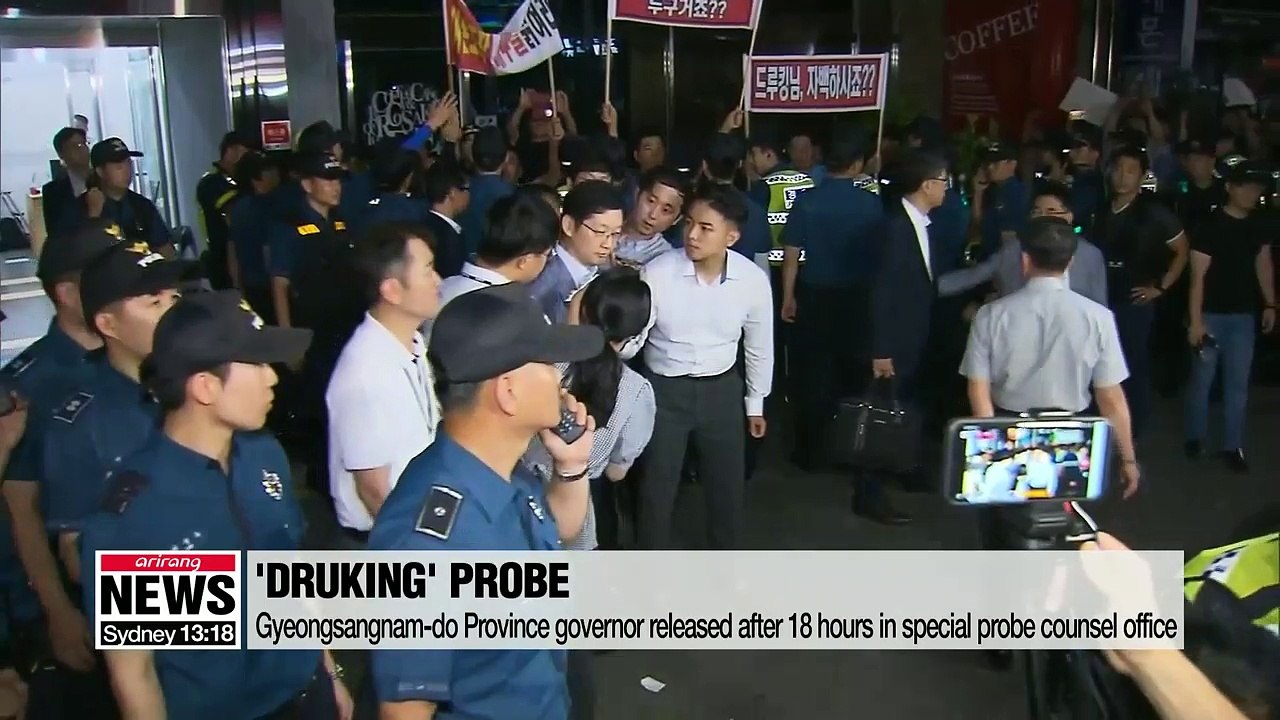 Gyeongsangnam-do Province governor released after 15  hours of questioning over 'Druking' scandal