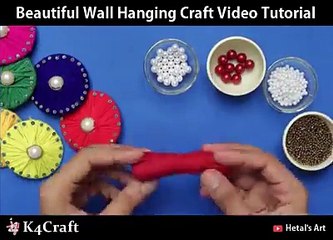 Beautiful Wall Hanging Craft Video Tutorial via: Hetal's Art,