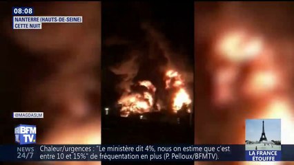 Un violent incendie ravage un entrepôt à Nanterre, sans faire de blessé