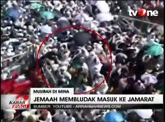 Video Amatir Detik-detik Para Jemaah Berdesakan di Jalur 204 Menuju Jamarat