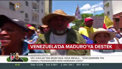 Maduro destekçileri sokaklara döküldü