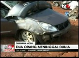 Grand Livina Terbalik di Tol Cipali, Dua Orang Tewas Ditempat