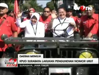 Pilkada Surabaya Rasiyo-Lucy Nomor Urut 1, Risma-Whisnu 2