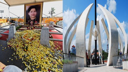 மெரினாவில் நினைவிடம் அமைக்க எதிர்ப்பு தெரிவித்த வழக்கு இன்று திடீர் வாபஸ்- வீடியோ