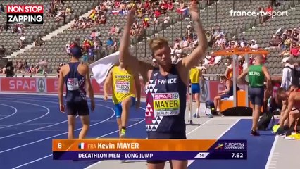 Kevin Mayer, champion du monde de décathlon, se rate complètement à Berlin (vidéo)