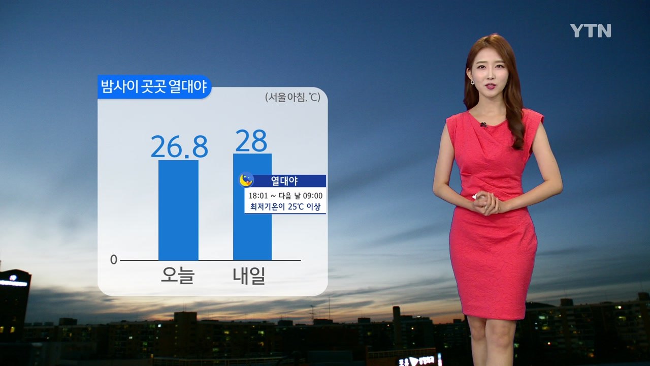 [날씨] 밤사이 곳곳 열대야...낮 동안 무더위 상승 / YTN