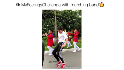 In My Feelings Challenge With Marching Band _ Ranz and Niana