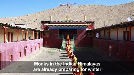 Himalayan Buddhist monastery prepares for winter