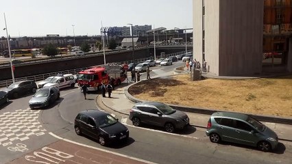 Incendie de pelouse au ministère des Finances de Charleroi 3