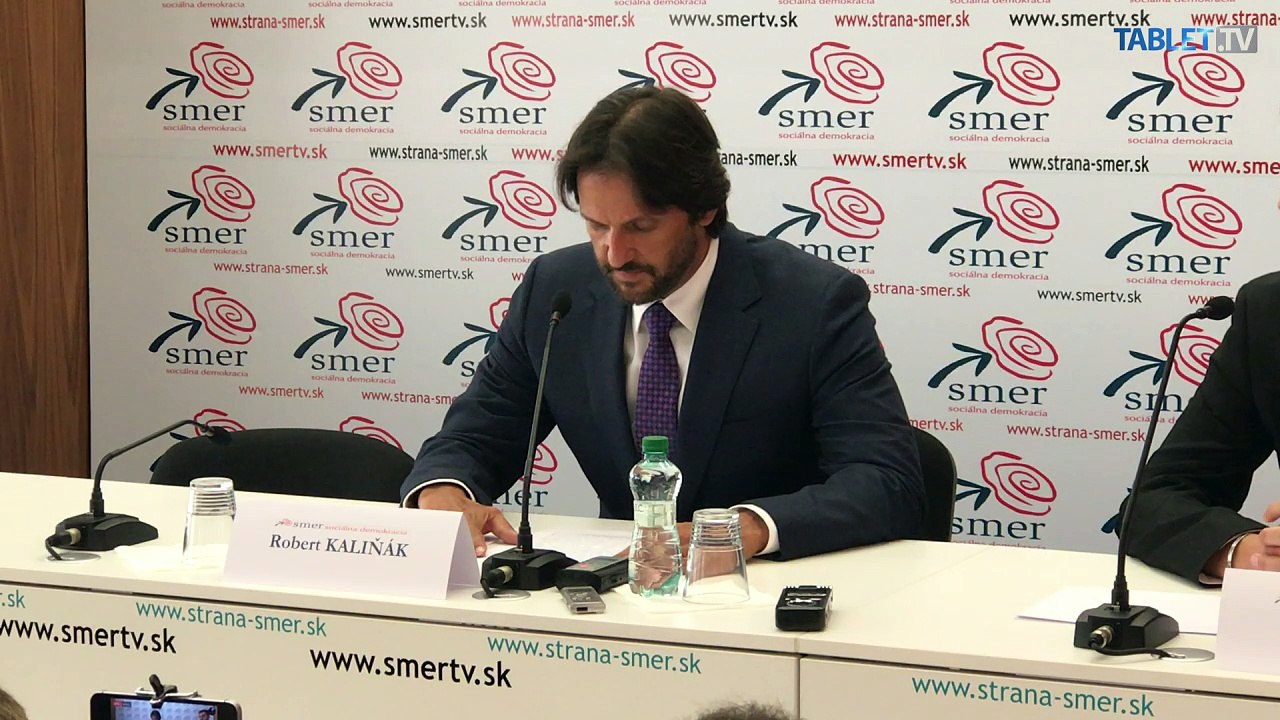 ZÁZNAM: Vyhlásenie podpredsedu strany Smer-SD Roberta Kaliňáka