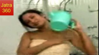 How a young girl take a bath in bathroom. Watch this video you can understand easily