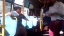 Küçük Çocuğa Otobüste Kemerli Dayak Kamerada