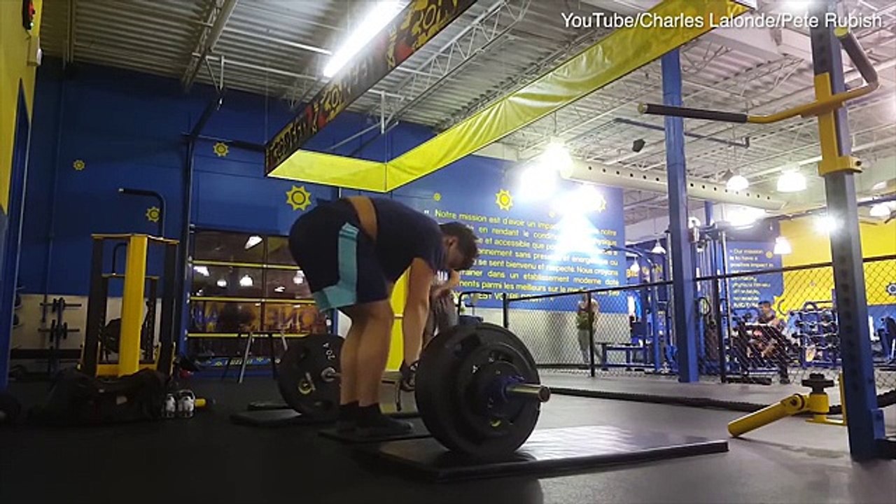 Video shows angry gym member in 'Animal' tank top attack a 19-year-old weightlifter for making too much noise