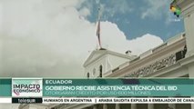 Gobierno ecuatoriano recibe asistencia técnica del BID