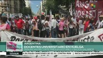 Docentes universitarios de Argentina en huelga