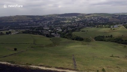 Drone footage shows vast damage caused by Saddleworth Moor fire