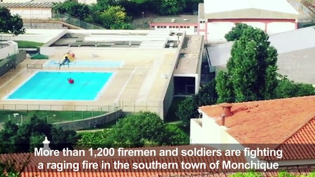 Helicopters use local swimming pools to tackle fires in Portugal