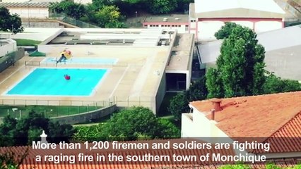 Helicopters use local swimming pools to tackle fires in Portugal