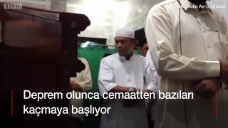 Deprem sırasında cemaat dağıldı ancak imam namazı bozmadı