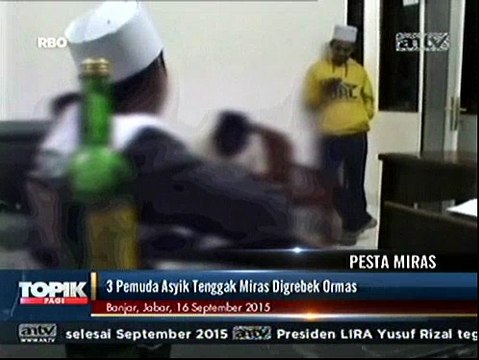 3 Pemuda Asyik Tenggak Miras Digerebek Ormas