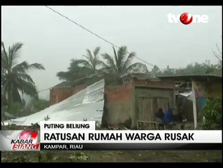 Ratusan Rumah di Kampar Rusak Diterjang Puting Beliung