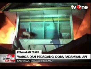 Pasar Induk Sungguminasa Gowa Terbakar