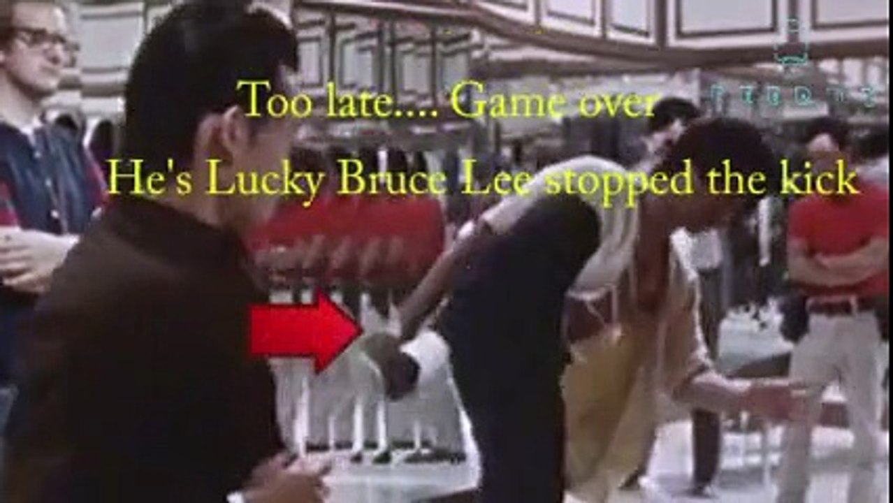 Actor Challenging Bruce Lee on Film Set...