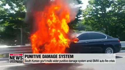 South Korean gov't mulls wider punitive damage system amid BMW auto fire crisis