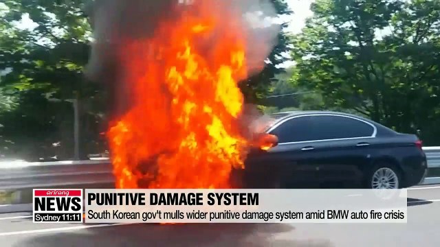 South Korean gov't mulls wider punitive damage system amid BMW auto fire crisis