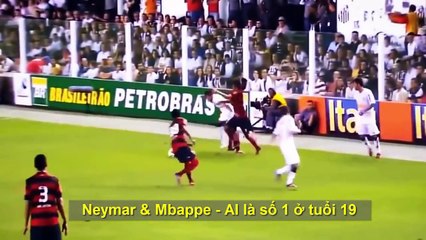 Neymar and Mbappe at age 19 Who's the top technician - Ronaldo & Messi?
