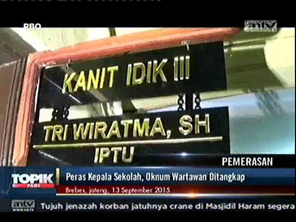 Peras Kepala Sekolah, Oknum Wartawan Ditangkap
