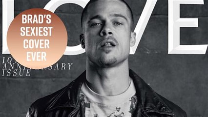Brad Pitt brings the heat to LOVE magazine