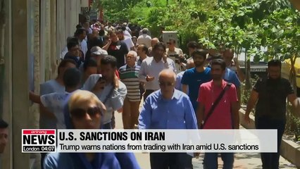 Trump warns nations from trading with Iran amid U.S. sanctions