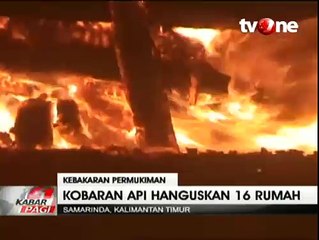Belasan Rumah di Samarinda Ludes Terbakar