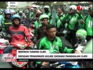 Rekan Dianiaya, Ratusan Pengemudi Go-Jek Serbu Pangkalan Ojek