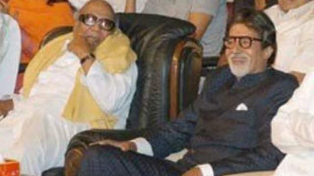 கருணாநிதிக்காக தமிழில் இரங்கல் தெரிவித்த அமிதாப் பச்சன்- வீடியோ